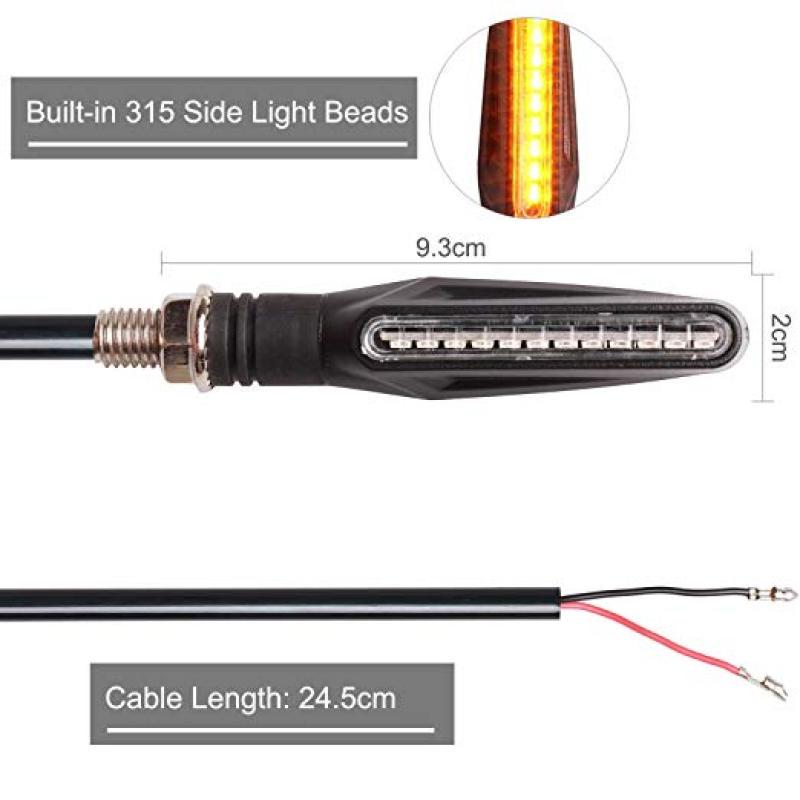 4шт 12В 12LED плавные светодиодные указатели поворота мотоцикла огни
