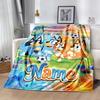 Bluey's Soccer Adventure Personalized Text Blanket Gift Personalized Blanket Ultra-Soft Versatile for Picnics Livingroom Home Decor Sofa