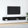 VidaXL TV Stand 2 Pcs Black Oak 100x31x25.5 Cm Engineered Wood, TV Bench, Hi-fi Cabinet, Entertainment Center, Sideboard 861475