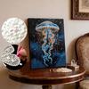 DIY-живопись «Жемчужная медуза» для декора стен дома, картины с жемчугом и драгоценными камнями, поделки для взрослых/начинающих, идея подарка, декор для дома без рамки