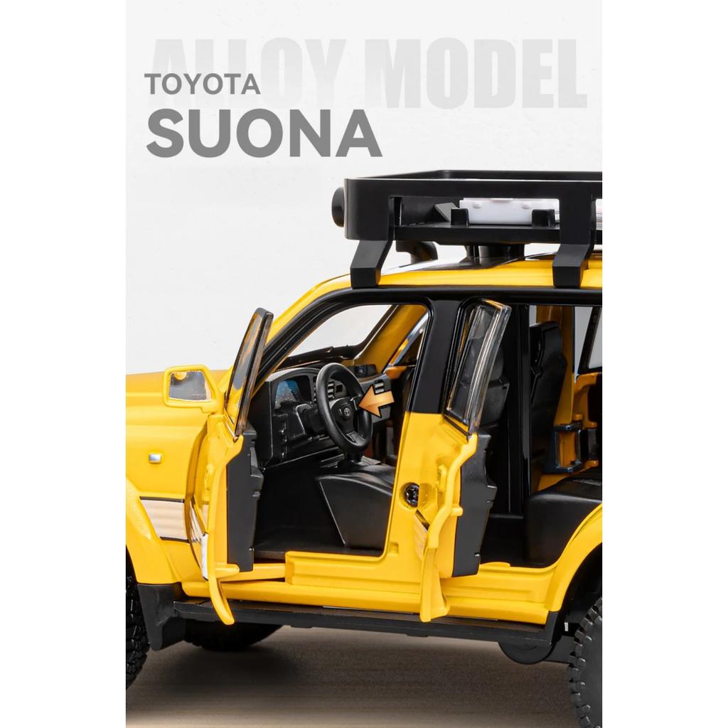 Масштаб 1/24 Toyota Land Cruiser LC80 внедорожник литая модель из сплава внедорожник коллекционная хобби-модель украшения подарок для друга мальчика дисплей