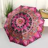1pc Mandala Artwork Automatic Open/Close Umbrella, Compact Travel Umbrella, 8-Rib Sturdy Frame - Ideal Gift for Friends yy251118022