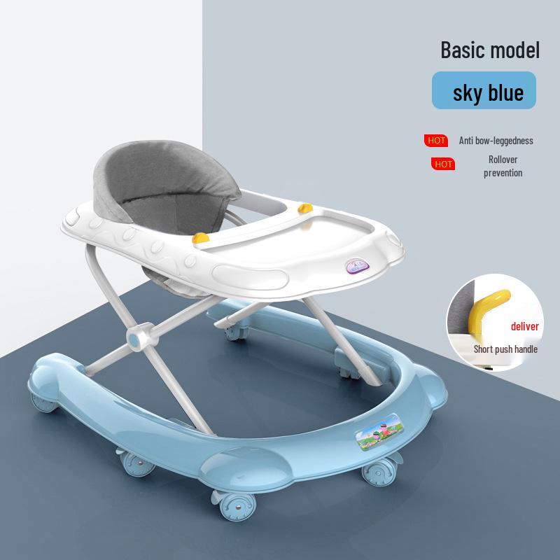 Multifunctional Baby Walker: Prevents Bowlegs, Anti-Tip, Push/Ride for Girls & Boys, First Steps Learning Vehicle
