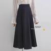 Large Size High Waist Slim Black A-Line Skirt for Women