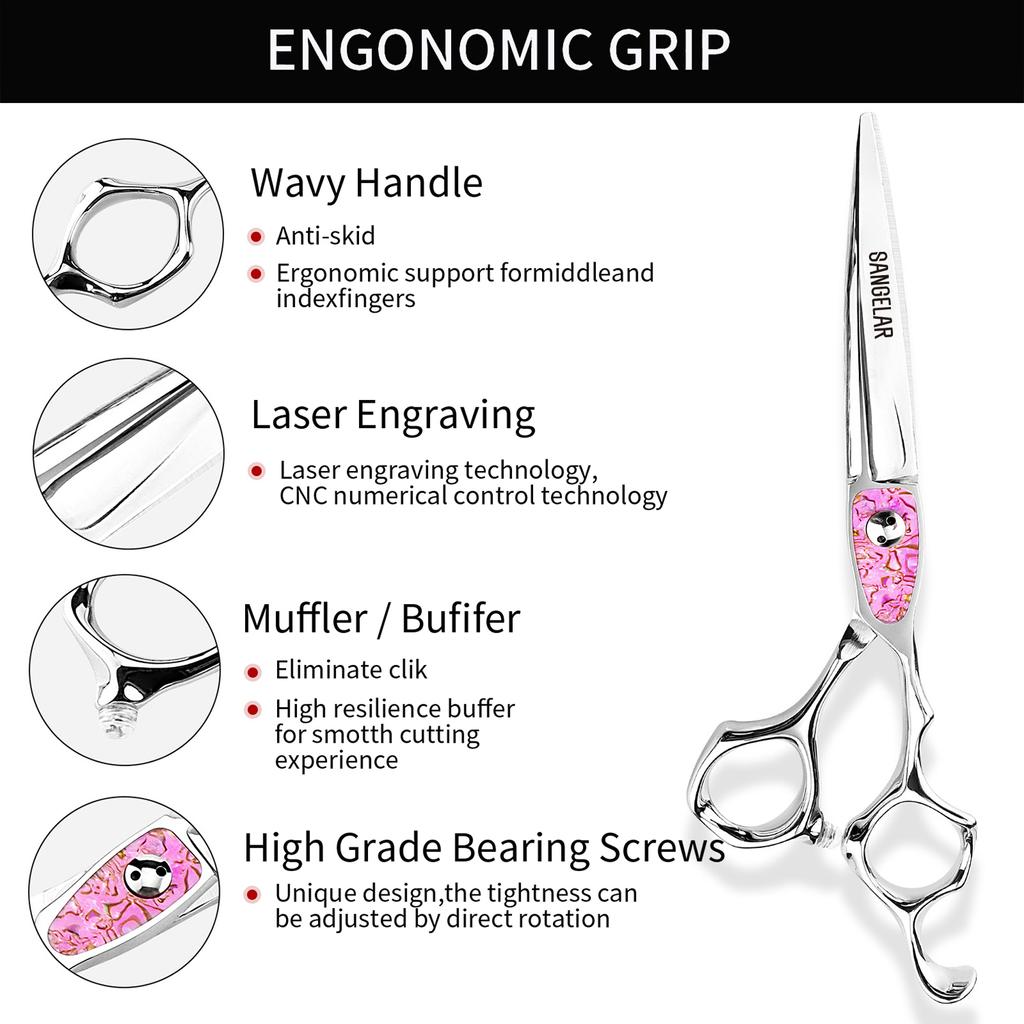 SANGELAR 6,5-дюймовые ножницы премиум-класса парикмахерские ножницы для стрижки волос,многоцелевые филировочные ножницы,ножницы для стрижки для парикмахерской