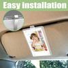 Car Sun Visor Photo Holder, Horizontal Vertical Acrylic Picture Frame Clip, Photograph Display Magnetic Sun Visor Clip