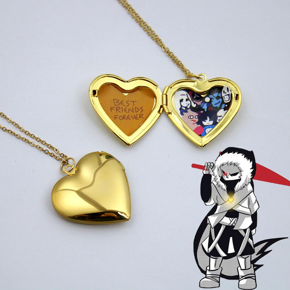 Игра UNDERTALE Sans, ожерелье для косплея, унисекс, кулон в форме сердца для семейного фото, колье, ювелирные аксессуары, подарки
