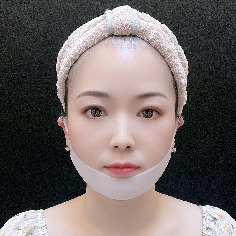 Дружелюбная к коже гелевая эластичная микро-маска для лица, которая может обтягивать уши, плотно облегающая маска для лица V-образной формы