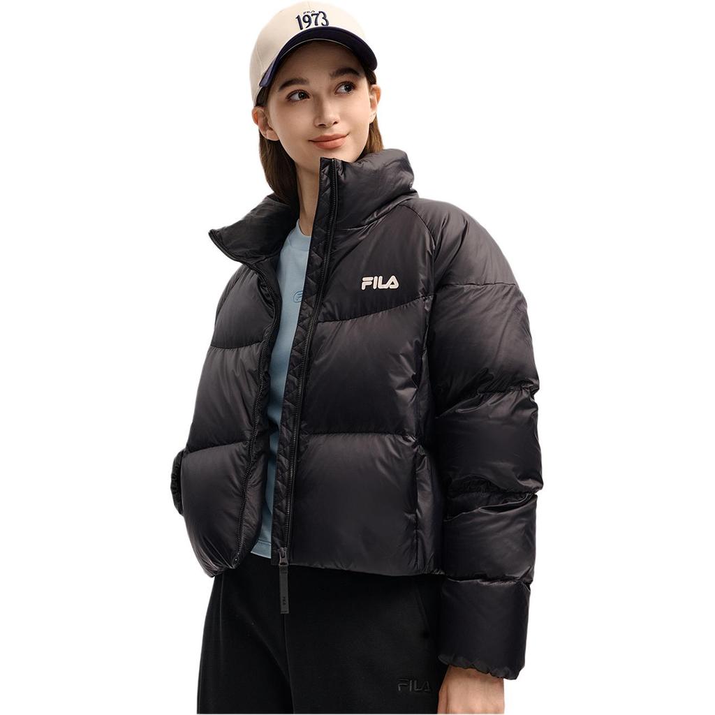 Fila Fleece Warm Stand Collar Down Jacket Women Outerwear F51W549902FBK