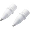 Elecom Apple Pencil Replacement Nib 1st Generation 2nd Generation USB-C Compatible, Set of 2, Made of Metal, Ultra Fine, Thickness 1mm, Parallax Impro