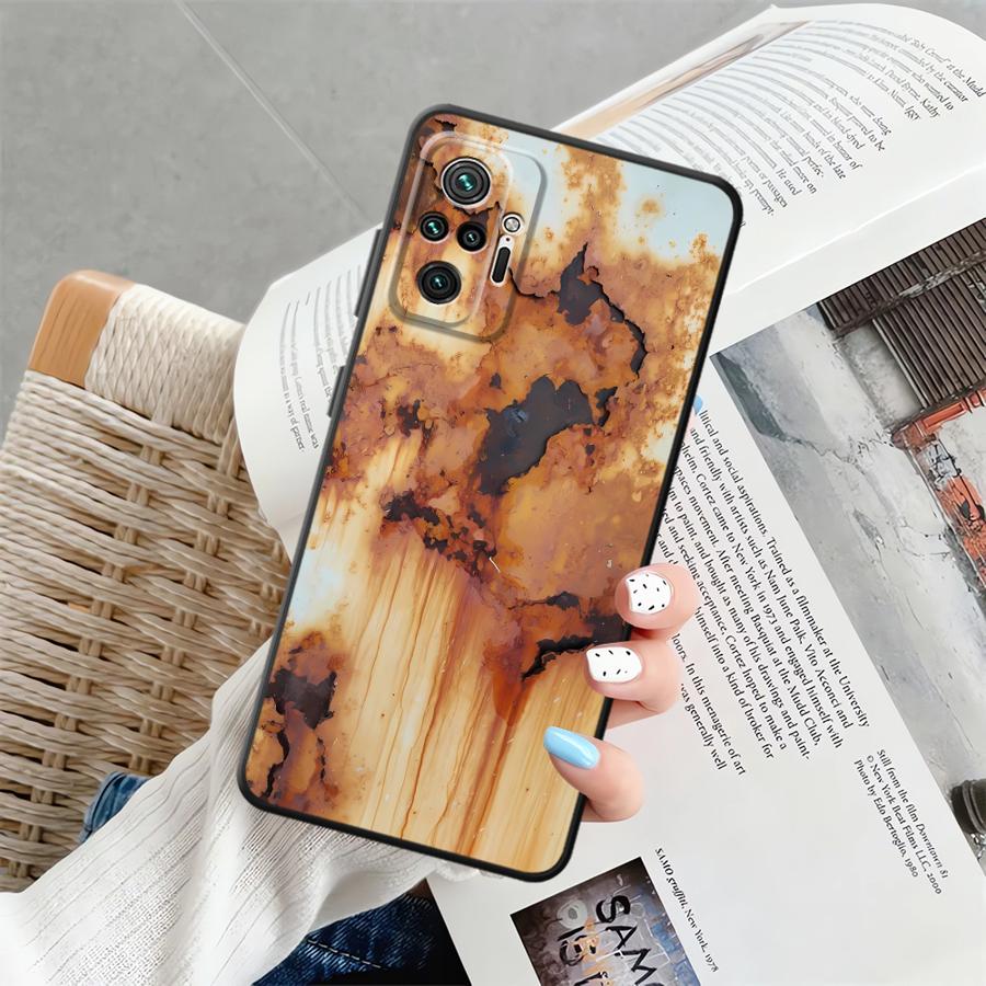 Чехол для Xiaomi Redmi Note 10S 11 13 12 Pro Plus 12S 9s 10 9 8 Pro 11S Funda Чехол для телефона Ретро Ржавчина