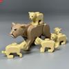 MOC Кубики Животные Маленькие Тигры Саблезубый Тигр Строительные Блоки Собранные Частицы Детские Игрушки