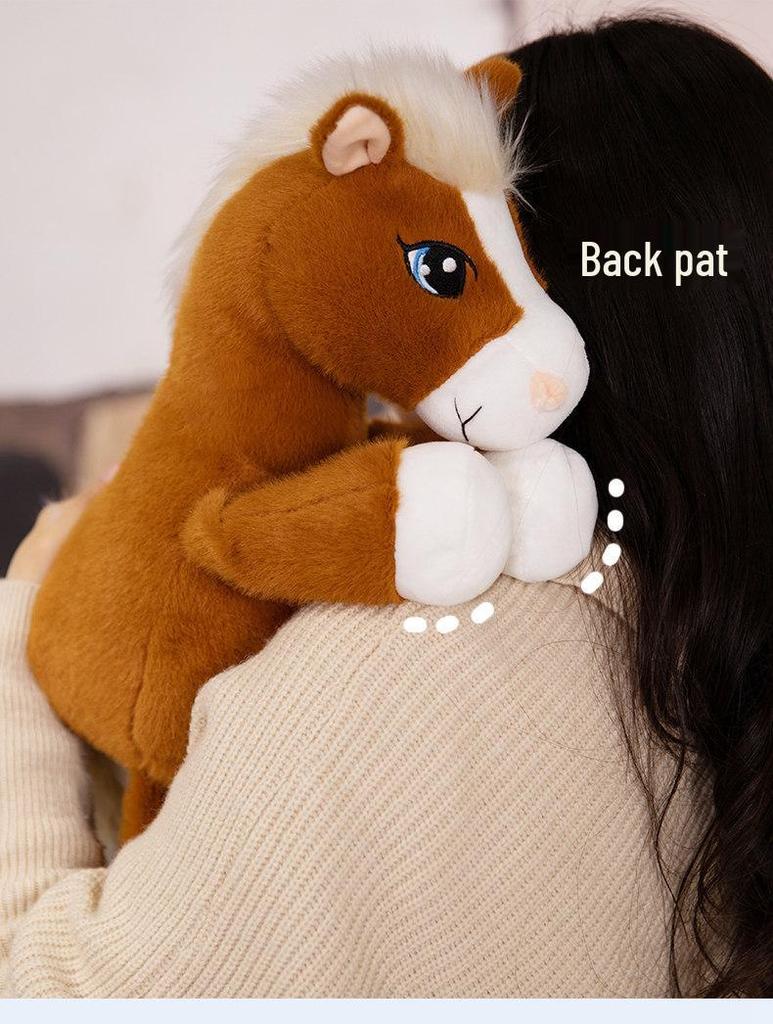 Год Лошади Плюшевая игрушка с большими глазами - Сидящая кукла-лошадь и талисман