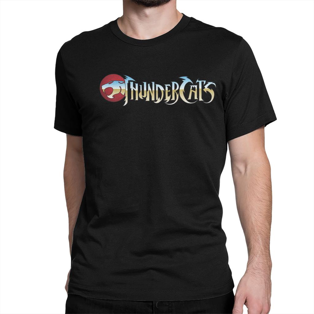 Men Womens Thundercats Logo T Shirts Cartoon Anime Cotton Tops Funny Short Sleeve Round Collar Tee Shirt Birthday Gift TShirt