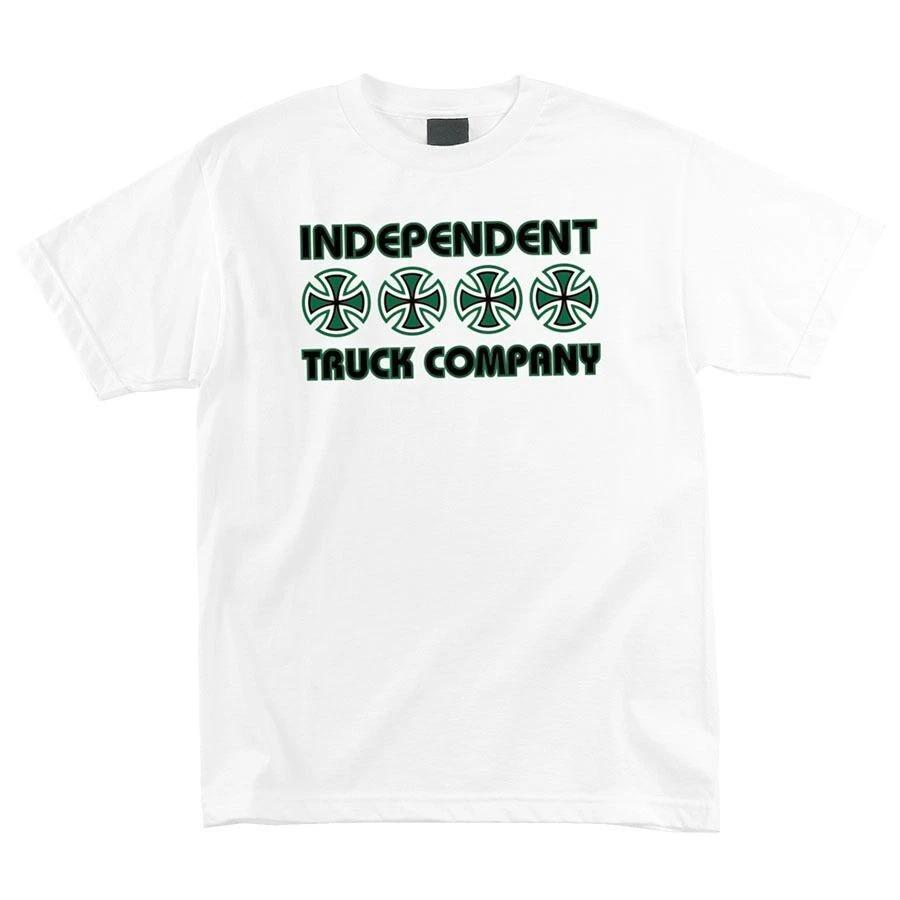 Independent Trucks STACKED COLOR Skateboard T Shirt WHITE