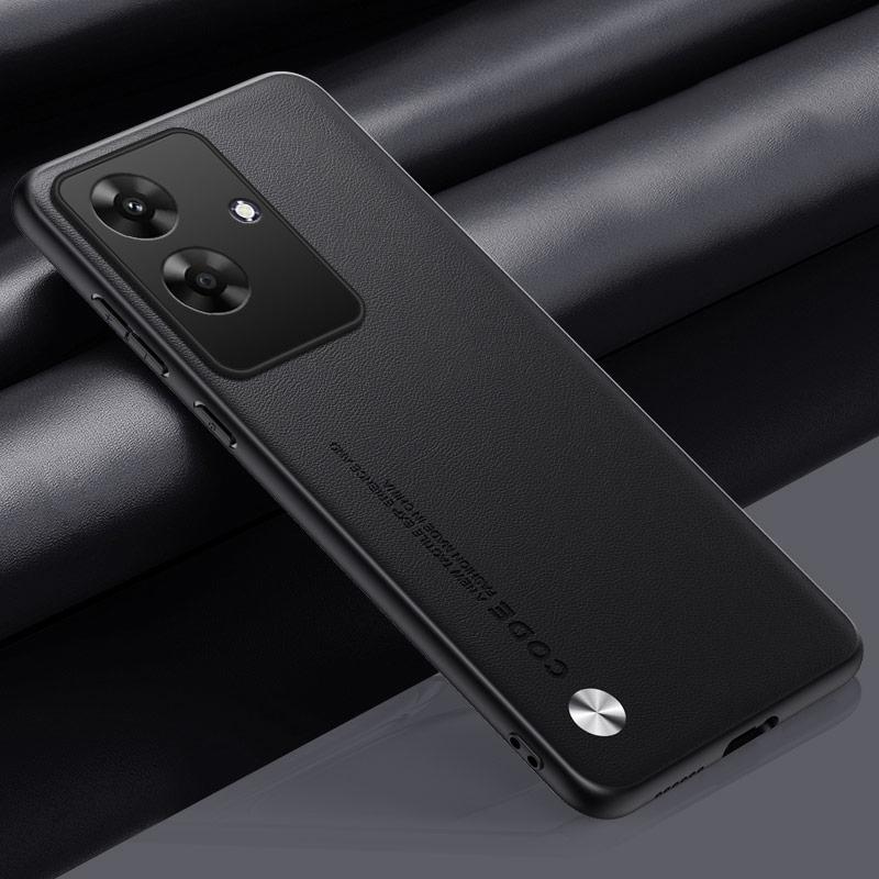 Роскошный чехол из искусственной ПУ кожи для Realme Note 60, задняя крышка, матовый ТПУ силикон, противоударный, полная защита, чехол для телефона для Realme Note60