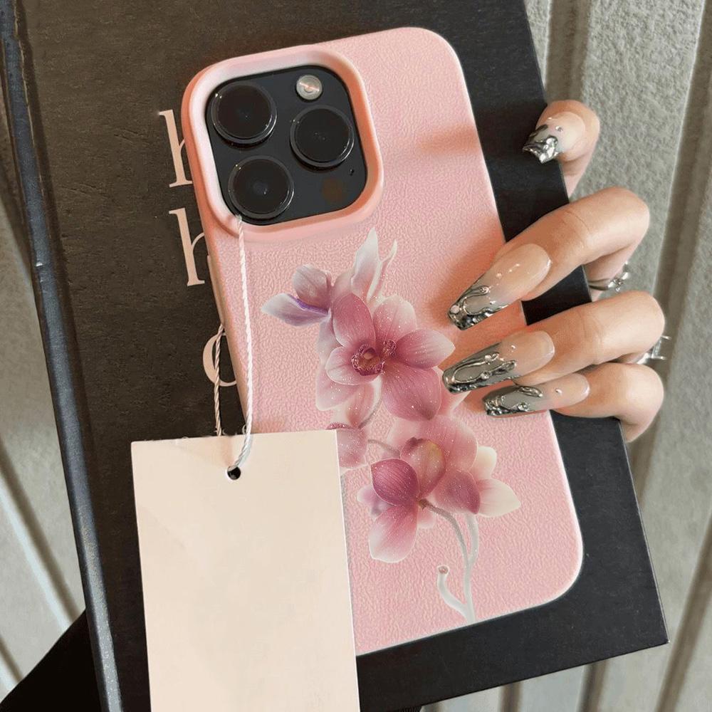 Роскошный Чехол для Телефона с Узором из Кожи Личи 'Gorgeous Luxury Flowers' Для Redmi Note 14 13 12 11 10 9 8 Pro Plus 4G 5G Ударопрочный Чехол