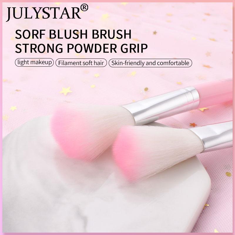 Auguststar, 1 шт., красивая розовая точечная одинарная кисточка для макияжа с румянами для начинающих, простая в использовании портативная кисть для инструментов для макияжа