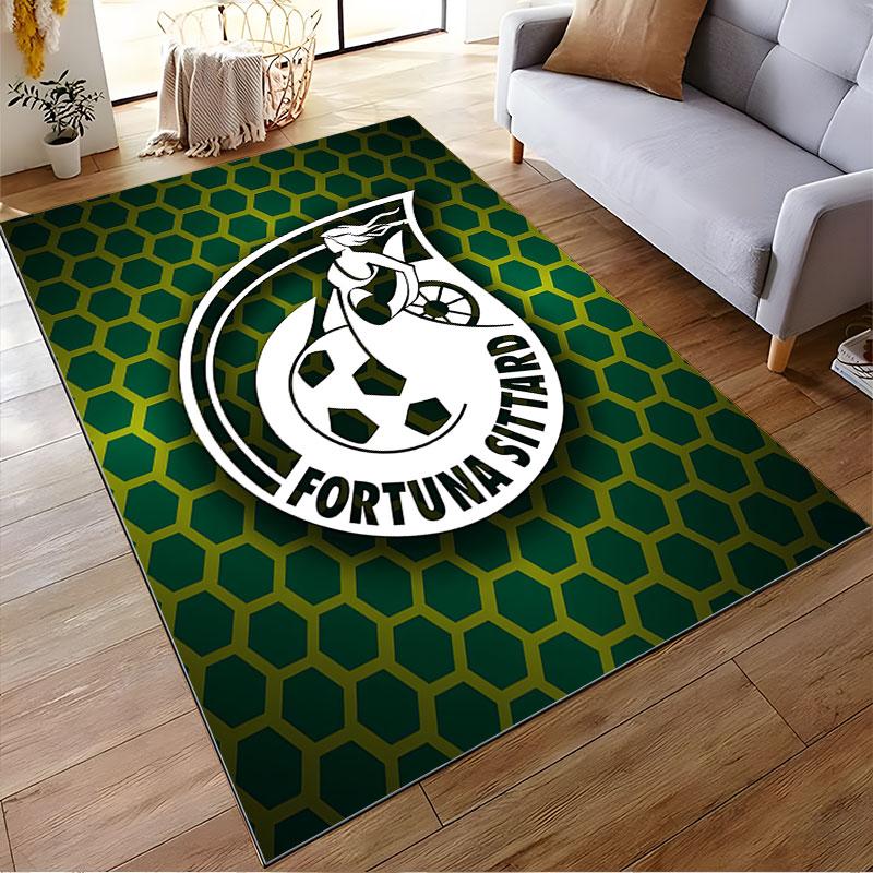 Ковер с логотипом Fortuna Sittard, подходит в качестве нескользящего коврика для гостиной или дивана в спальне