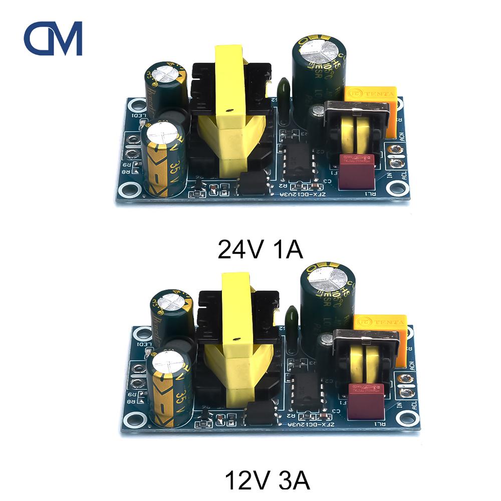 AC-DC 12V3A/24V1A Switching Power Supply Module Bare Circuit 100-265V to 12V 2A Board for Replace/Repair 24V1A
