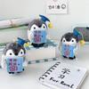 Adorable Penguin Plush Toy Motivational Graduation Gift For Students 8cm Short Plush