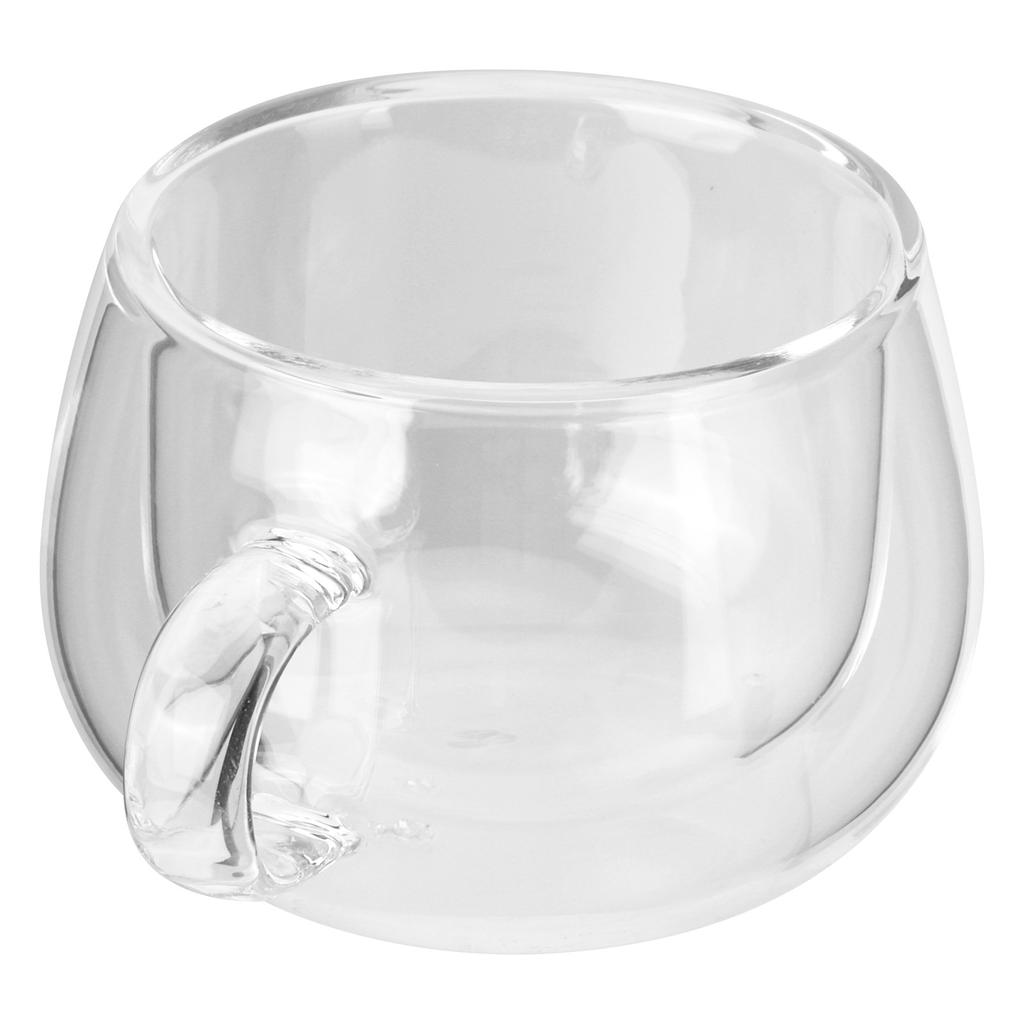 150ml DoubleLayer Glass Cup with Handle Transparent Coffee Mug for Home Kitchen Birthday