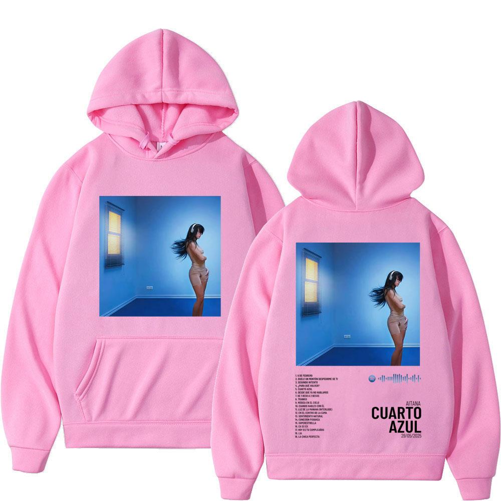 Aitana Cuarto Azul Album 2025 Graphic Print Hoodies Men Women Oversized Loose Tracksuit Long Sleeves Fleece Aesthetics Pullover