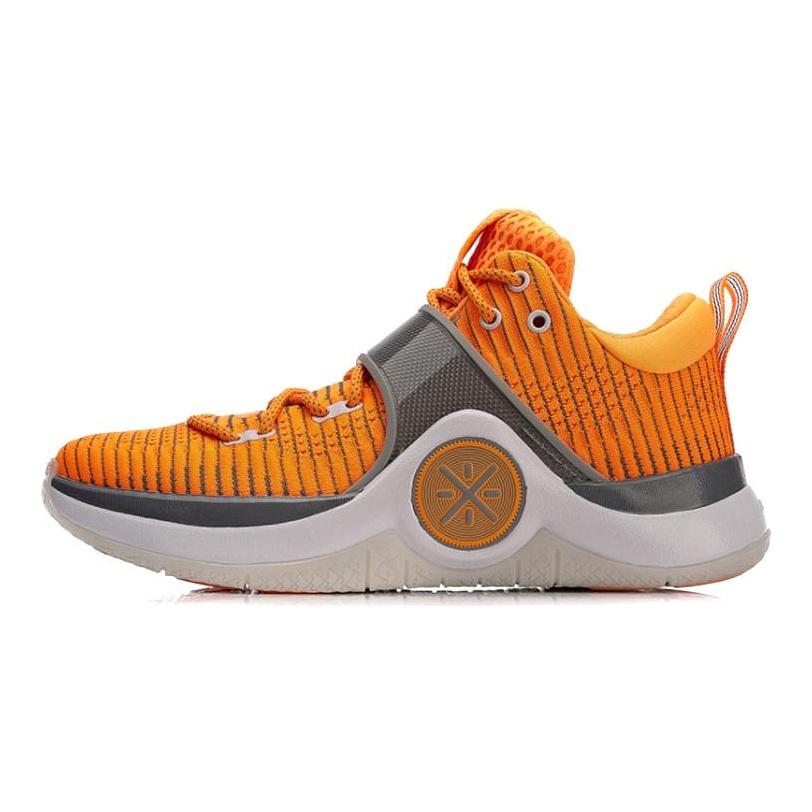 Li Ning WOW 6 Way Of Wade 6 Энергичная амортизация Скользкая подошва Низкие Баскетбольные кроссовки Мужские Оранжевые ABAM089-33