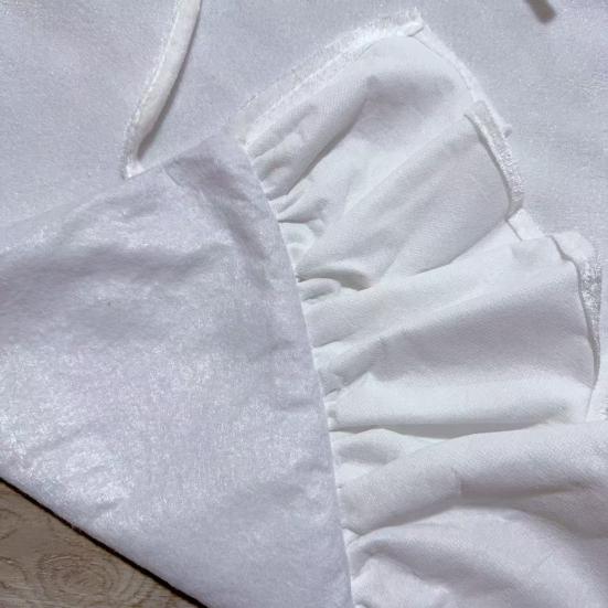 Yousheng Velvet Christmas Tree Skirt 48 Inch Ruffled Holiday Tree Skirt Rustic Xmas Tree Decoration Soft Festive Tree Apron for Cozy Celebrations