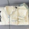 Colourful Sweet Cute Dot Print Women's Sleepwear & Loungewear Lapel Neck Autumn Winter 2 Piece Set Pajamas Casual Home Wear