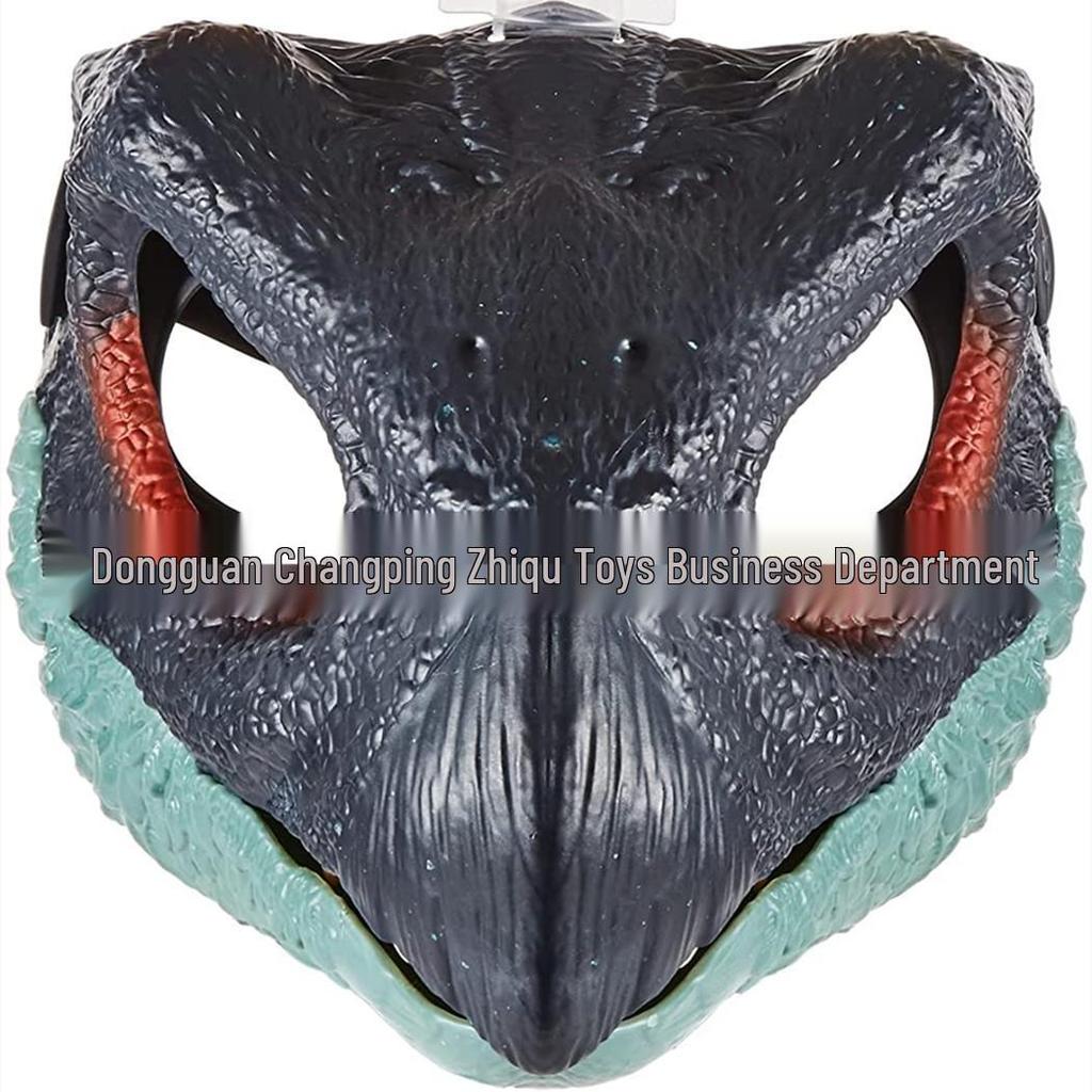 Movable-Mouth Cute Tyrannosaurus Dinosaur Mask for Halloween & Christmas