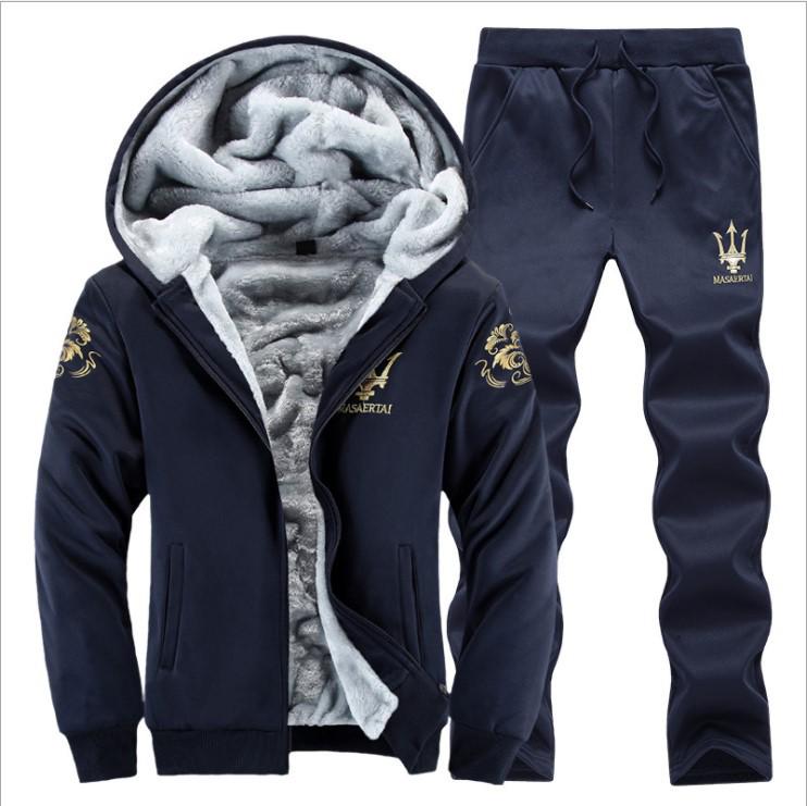 Мужская спортивная куртка Plus Velvet Baseball - Осень/Зима, свитшот для фитнеса с длинными рукавами