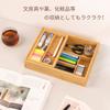 YOSHIKI Bamboo Cutlery Case Cutlery Storage Case Drawer Divider Cutlery Tray 2 Tier Tray Sliding Cupboard Kitchen Small Items Storage Kitchen Tools