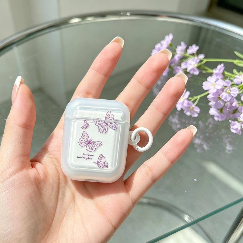 Transparent color simple butterfly for Apple AirPods 1 /1/1 generation protective case pro bluetooth headset