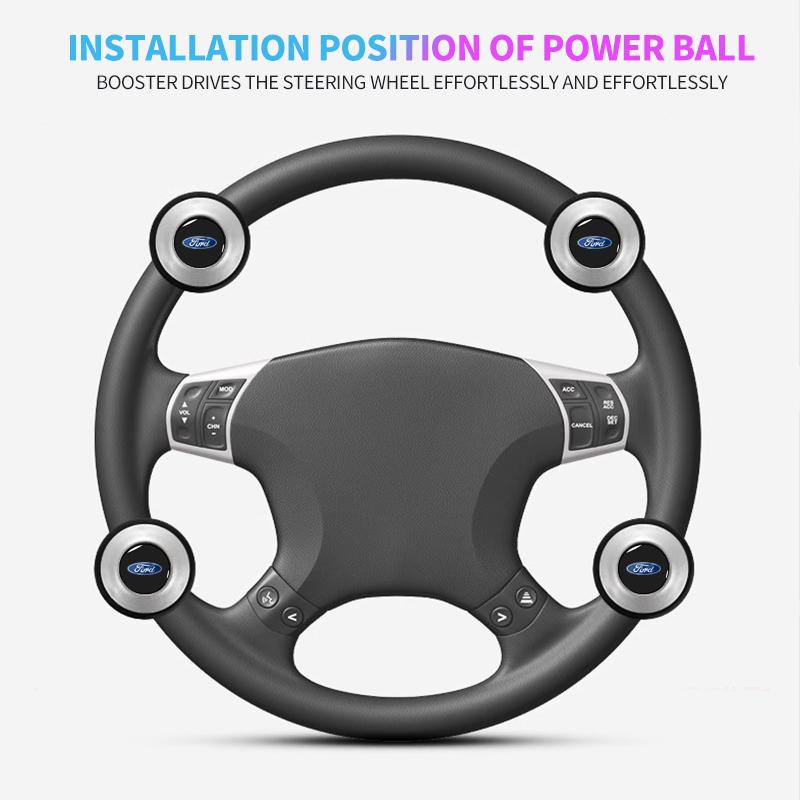 Car Steering Wheel Spinner Knob Steering Wheel Power Handle Ball For Ford FOCUS Mondeo Fiesta Kuga Ecosport Fusion Accessories AC8