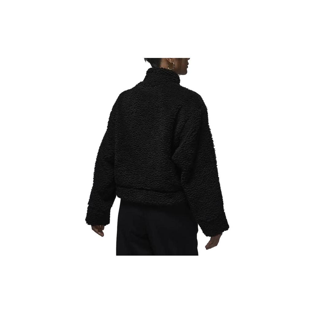 Jordan Сплошной цвет с воротником-стойкой, повседневная куртка, женская верхняя одежда, черный FD7169-010