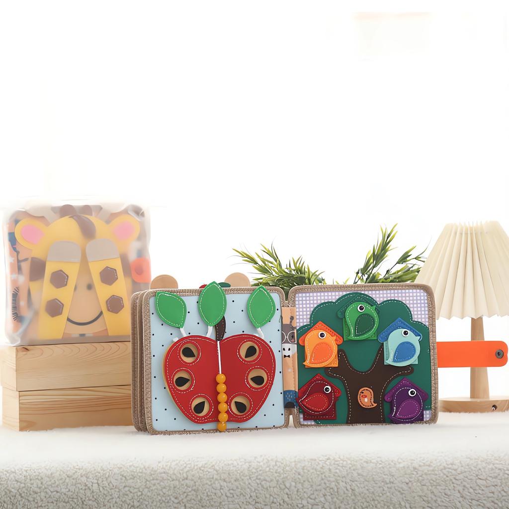 Montessori Toy Busy Book Children Shape Toy Fine Infant Early Color Cognitive Educational Toys Learning Basic Life Skills Toys