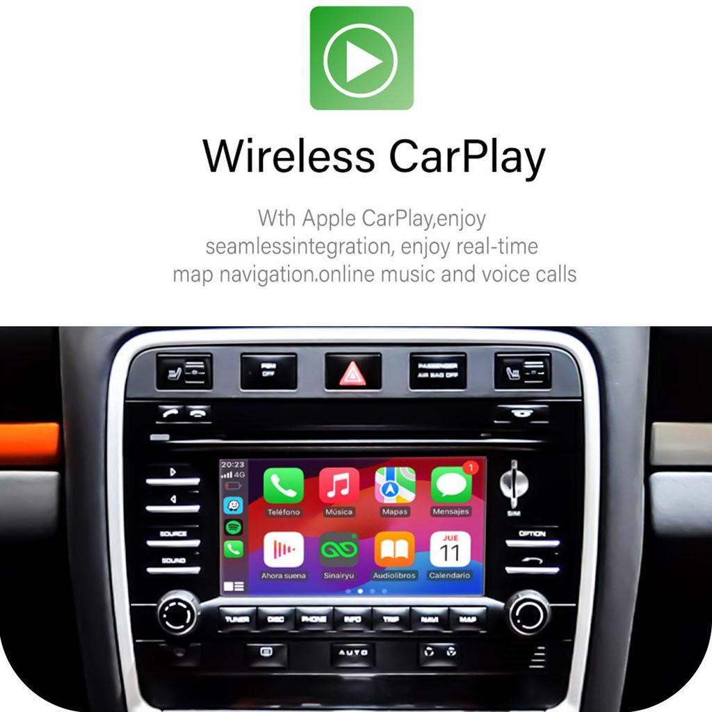 Sinairyu Беспроводной CarPlay Android Auto совместим с Porsche Cayenne Cayman 911 PCM 3.0 2009-2012 Mirror-Link