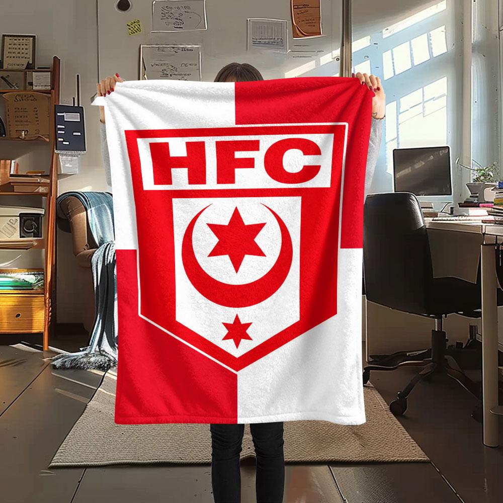 1PC Hallescher FC Patterned Flannel Blanket Suitable For All Seasons for Home Decor Warmth and Comfort Gifts Holiday Present