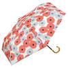 Складной мини с узором пионов Красный свет УФ UPF Подходит для солнца и бамбука Идеально для и Стильный и Продукт Wpc. Зонт от солнца, Принт, (100% блокировка, 100%