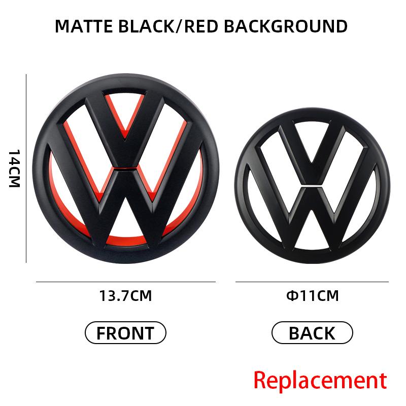 For Volkswagen Car Front Grill Badge Trunk Lid Cover Replacement Accessories 137mm X 110mm For Volkswagen VW 2009-2013 MK6 golf6 PU2