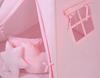 Tipi tent for children + mat + feather pendants - pink