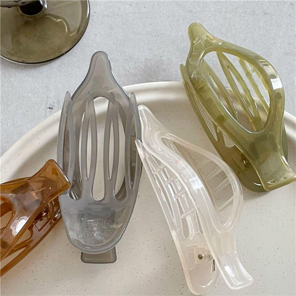 Летняя большая акриловая заколка-заколка для волос, прозрачные плоские заколки-крабы, новые заколки для волос с клювом утки