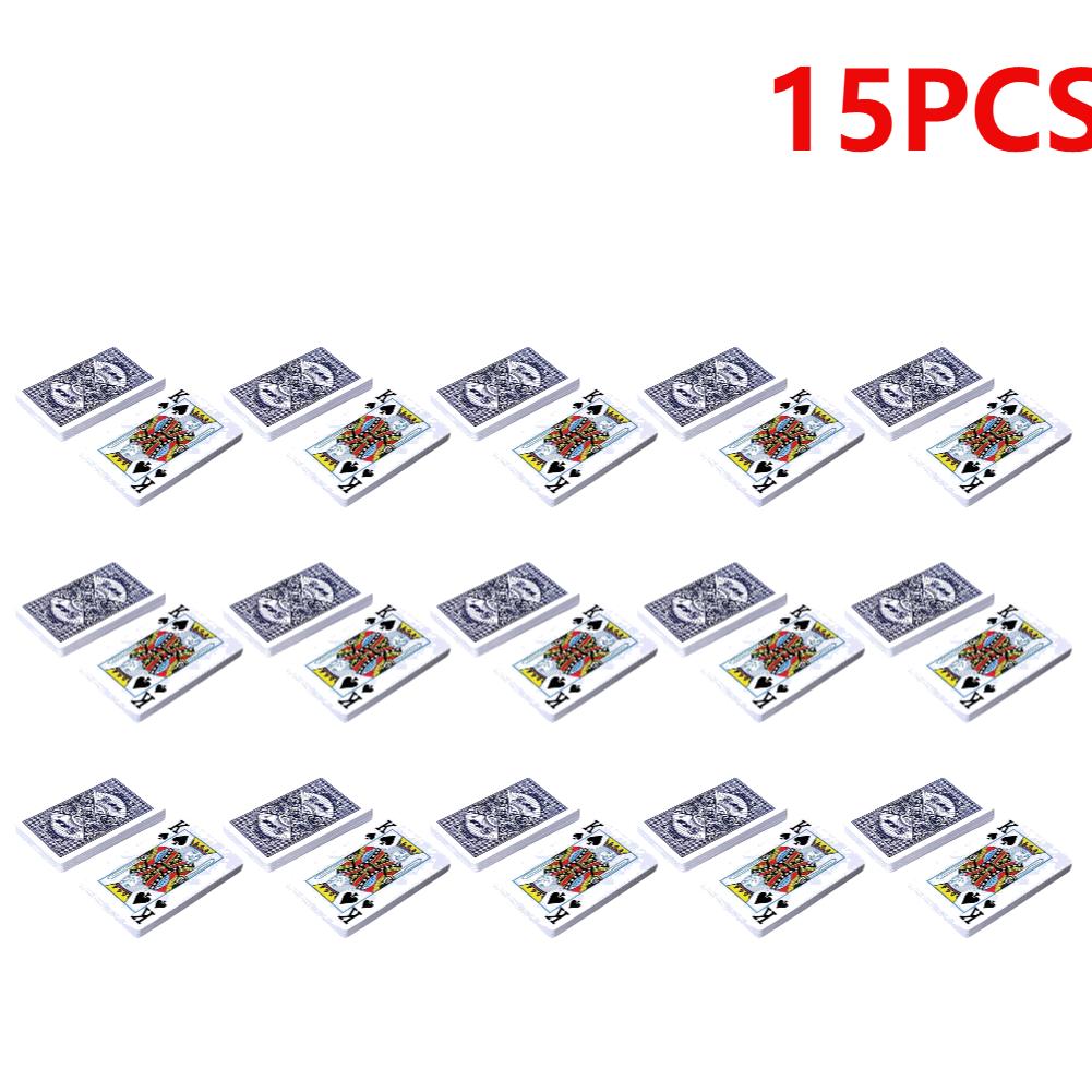 20/1 шт. Игральные карты Пластиковое покрытие Бумажная колода Покерные карты Веселая семейная настольная игра 54 карты Водонепроницаемые Складные для взрослых