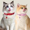 Cat Collar Adjustable Pet Collar with Bell And Safety Release Buckle Star Moon Print Breakaway Nylon Collar for Kitten Cats