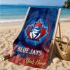 Custom Name Torontos baseball Personalized Microfiber Beach Towel, Quick-Dry, Ideal for Summer Travel, Beach Essential, Swimming