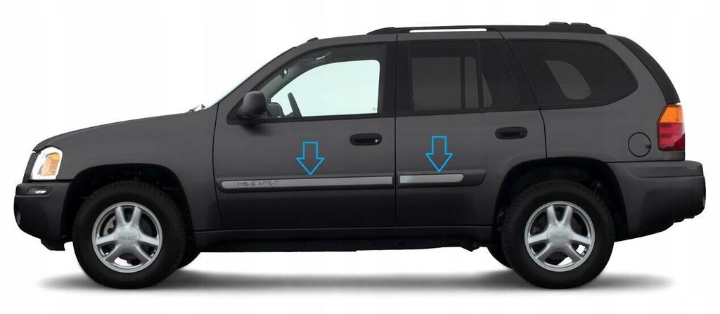 GMC Envoy 2002-2009 - Хромированные боковые накладки на двери, хромированная защита