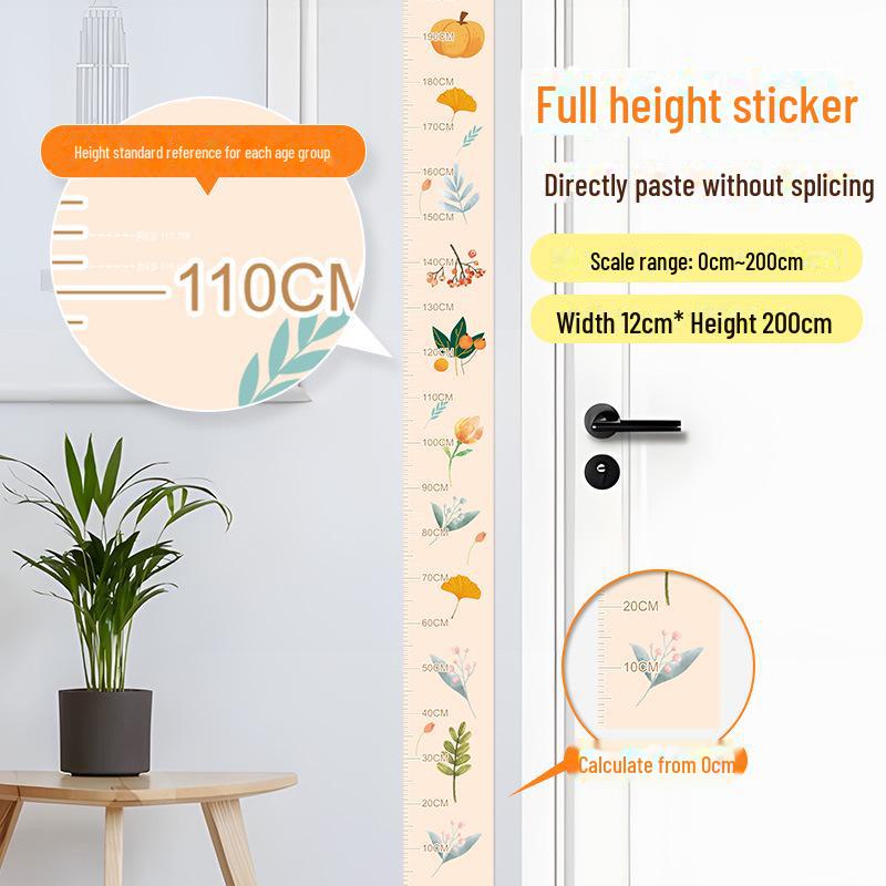 Детская комната 2 м самоклеящиеся наклейки для измерения роста - мультяшный дизайн для измерения роста ребенка и украшения стен