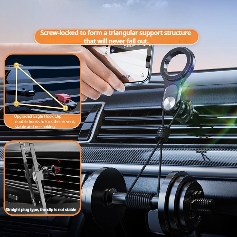 Автомобильный магнитный держатель для телефона, автомобильные аксессуары, вращающийся на 360° кольцевой держатель, мобильная подставка, супер-антитряска, GPS-кронштейн