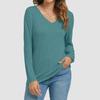 Womens Long Sleeve V Neck Shirts Basic Tee Casual Top Fall Trendy Tunic Outfits Fitted T Shirts